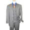 Steve Harvey Collection Black/White Tweed With Cognac Stripes Super 120's Merino Wool Vested Suit